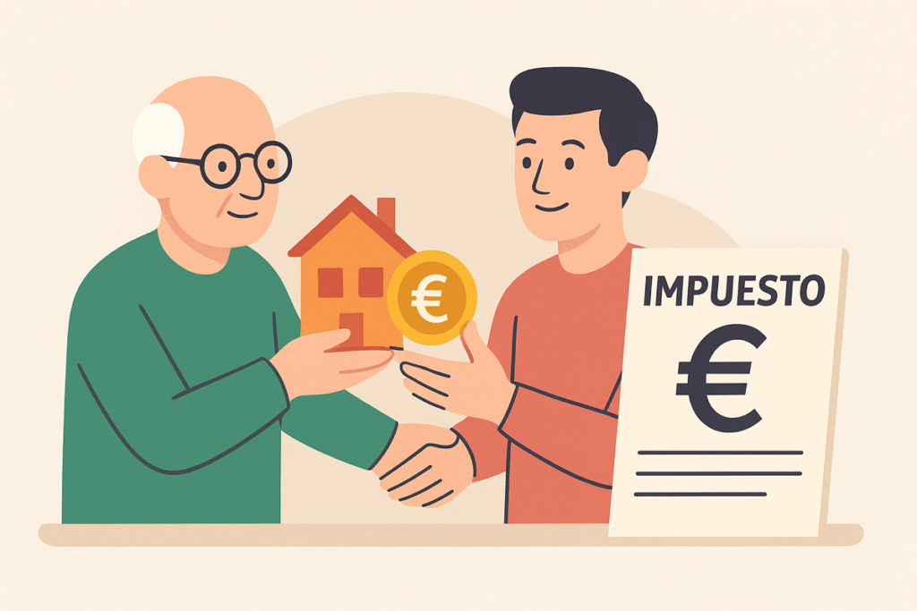 ilustración del impuesto sobre herencias y donaciones en España