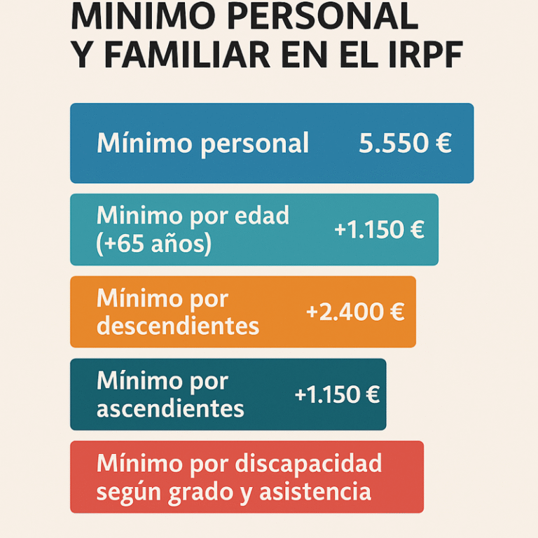 ¿Qué es el mínimo personal y familiar en el IRPF y cómo afecta?