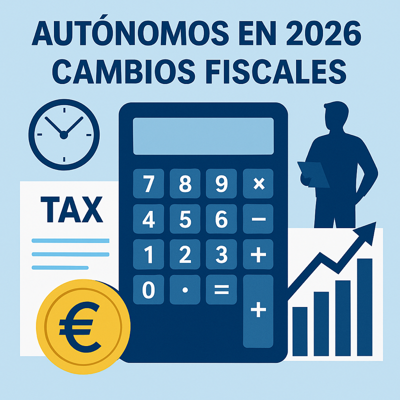 Ilustración sobre la fiscalidad de los autónomos y cambios del IVA en 2026