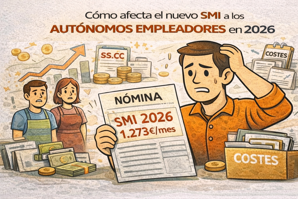 El nuevo SMI 2026 sube costes laborales y cotizaciones para autónomos con empleados. Descubre cómo te afecta, qué estrategias aplicar y qué sectores son los más impactados.