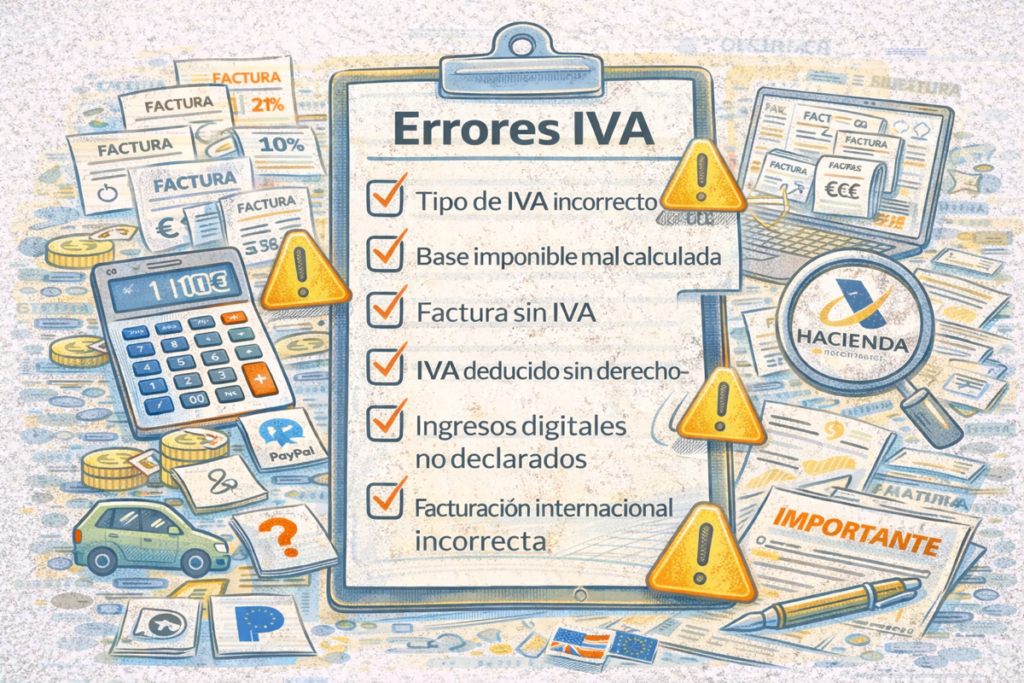 Descubre los errores más comunes al calcular el IVA en facturas y aprende cómo evitarlos para no tener problemas con Hacienda.