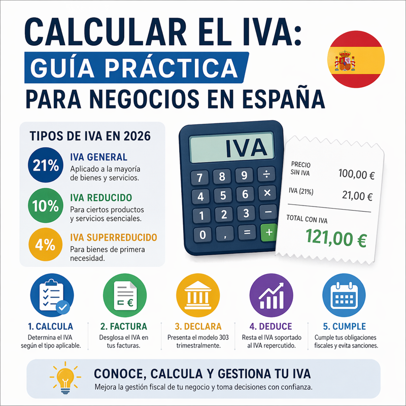 Calcular el IVA y tipos de iva. Guía Práctica para Negocios en España
